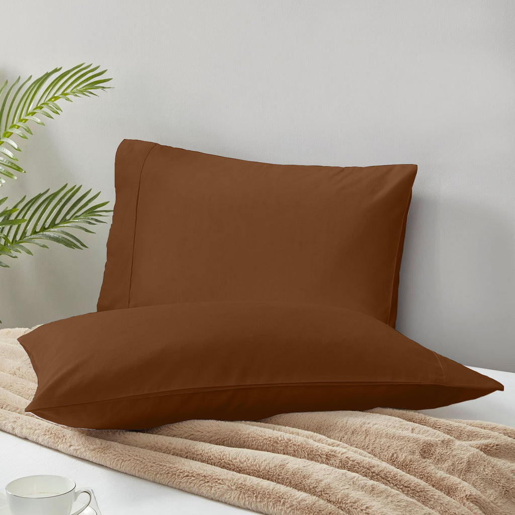 Cinnamon Organic Cotton 500 TC Pillowcase Pair