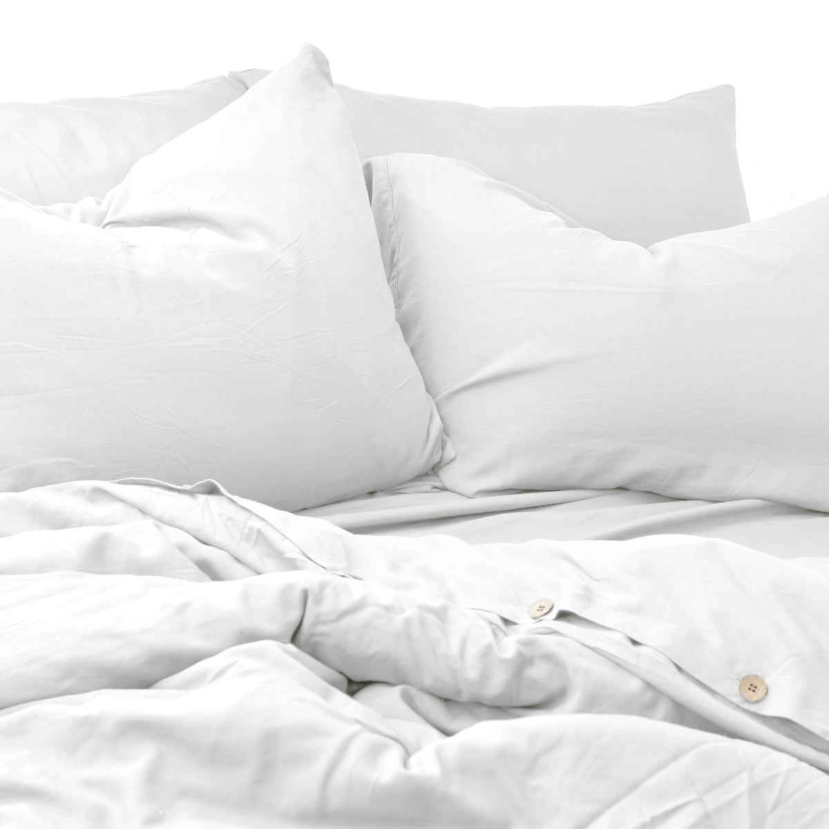 Linen Duvet Cover Set-White