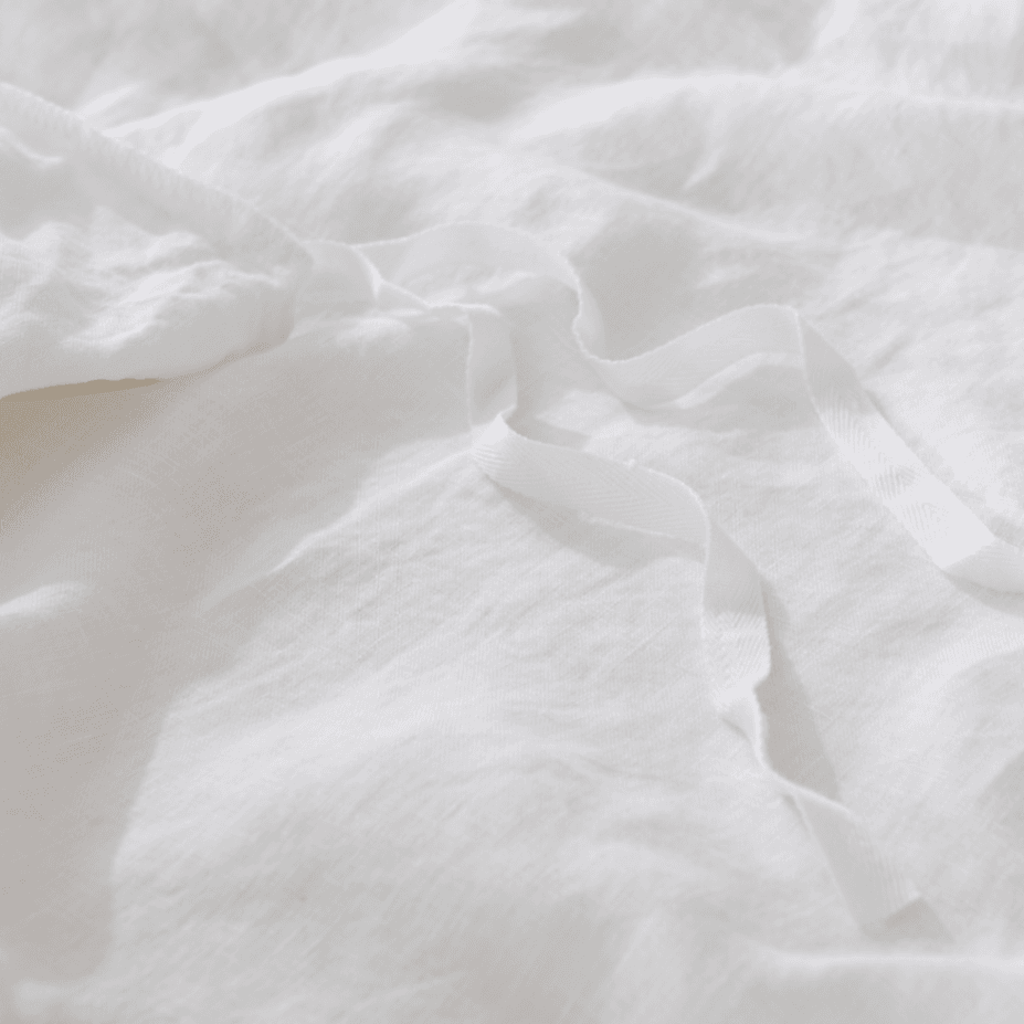 Close-up of white fabric with a soft texture