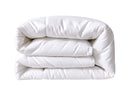 Folded white Bamboo Duvet White Insert on a white background