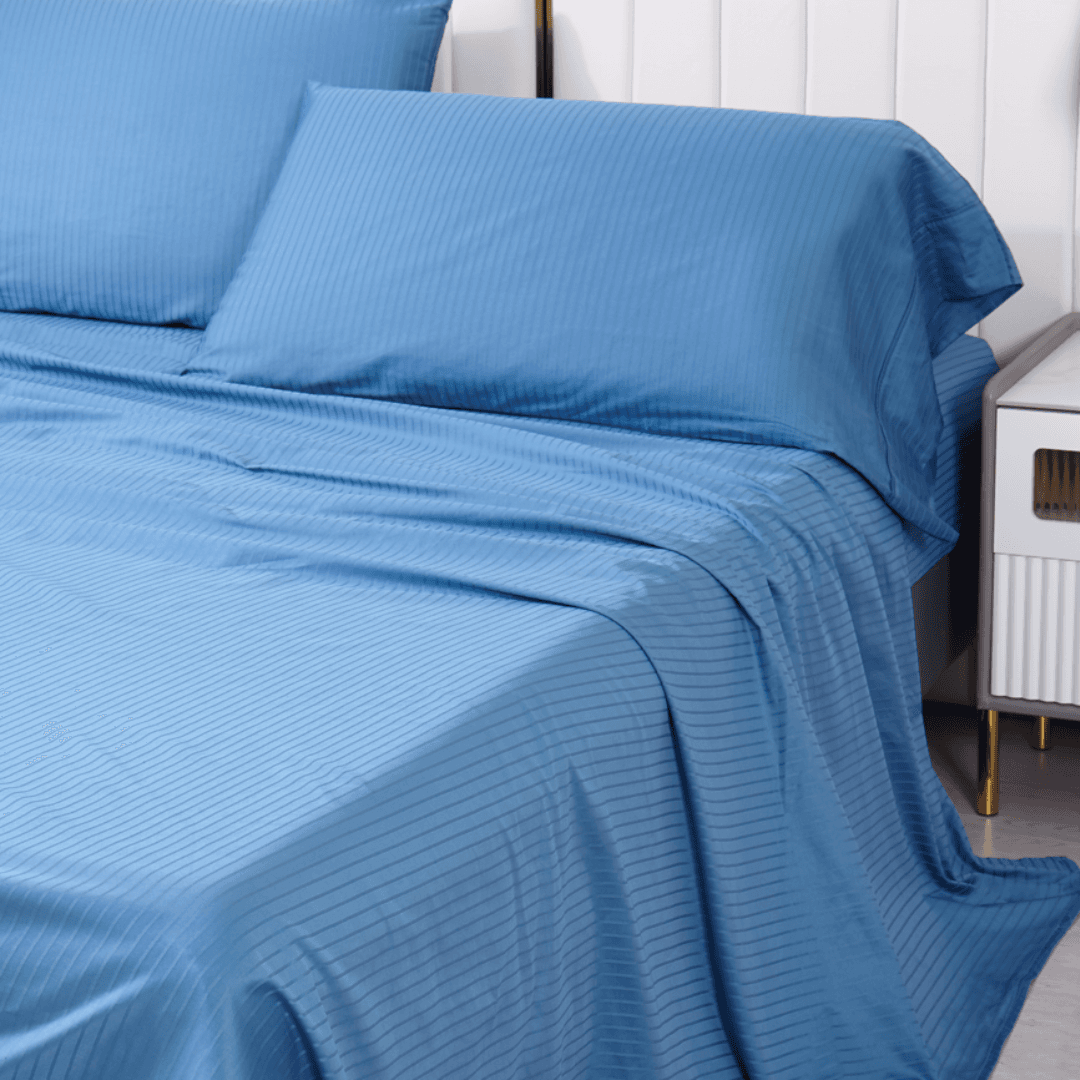 600 Thread Count Jacquard Tuxedo Stripe 100% Cotton Sheet Set (Copy).