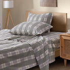 Flannel Printed Sage Plaid Sheet Set - New Season Naturally Yours