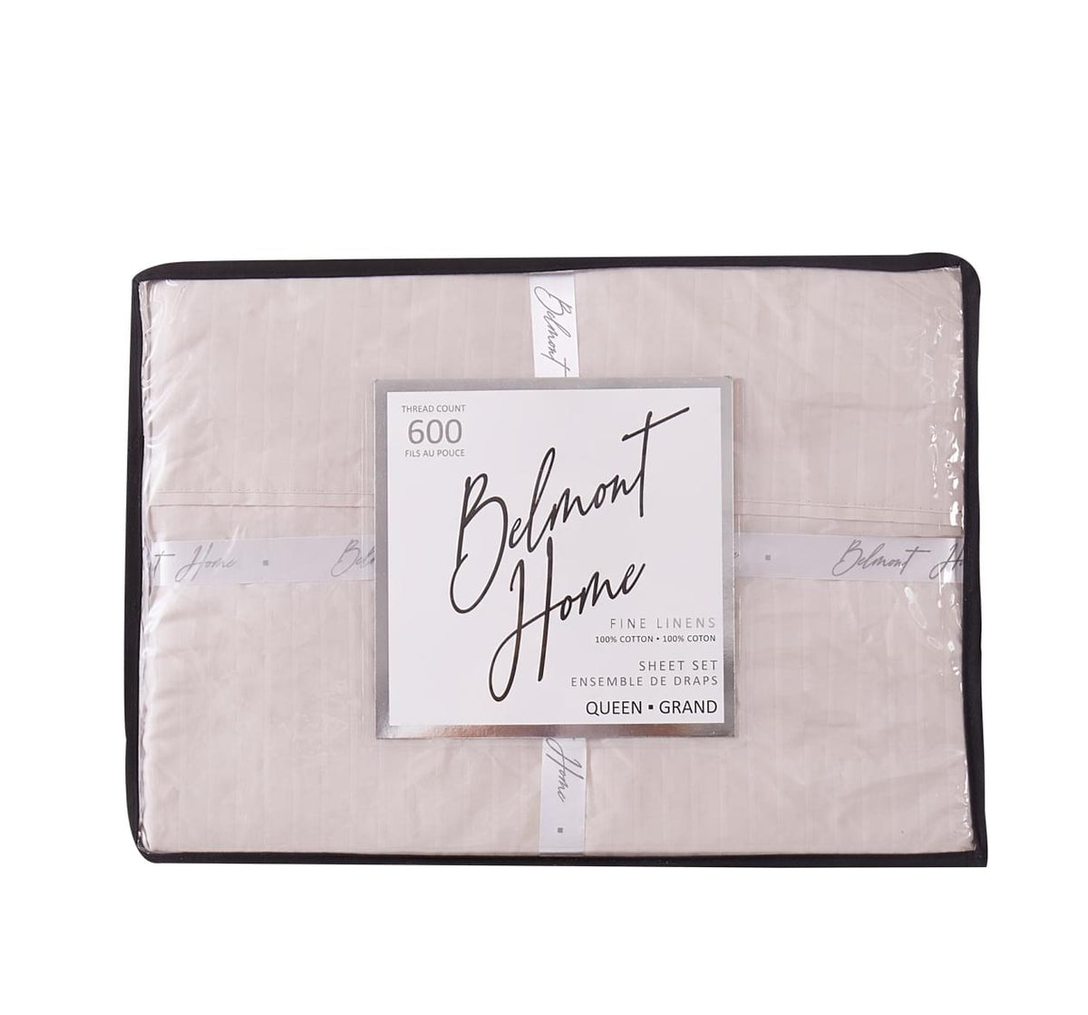 600 Thread Count Jacquard Tuxedo Stripe 100% Cotton Sheet Set (Copy).