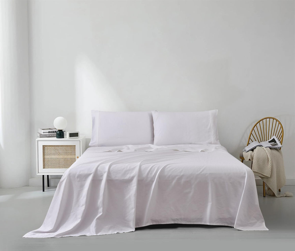 600 Thread Count Jacquard Tuxedo Stripe 100% Cotton Sheet Set (Copy).