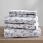Flannel Printed Leaf & Berry White Sheet Set - NLS.