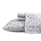 Flannel Printed Leaf & Berry White Sheet Set - NLS.