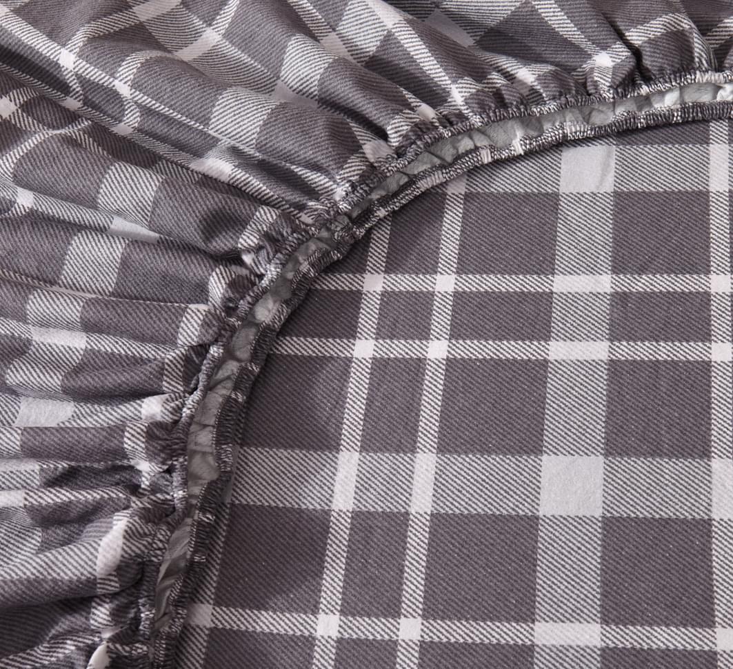 Flannel Printed Toasty Plaid Multi Grey Sheet Set - New Season Naturally Yours