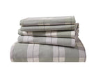Flannel Printed Sage Plaid Sheet Set - New Season Naturally Yours