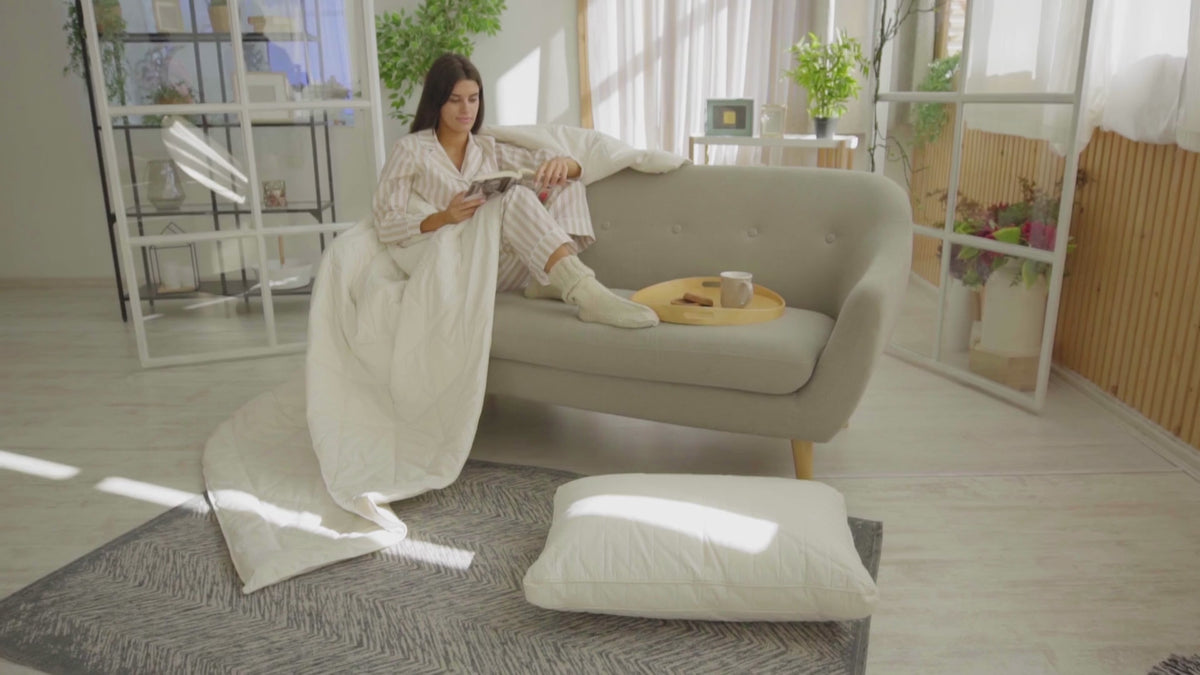 Organic Cotton White Pillow - New.