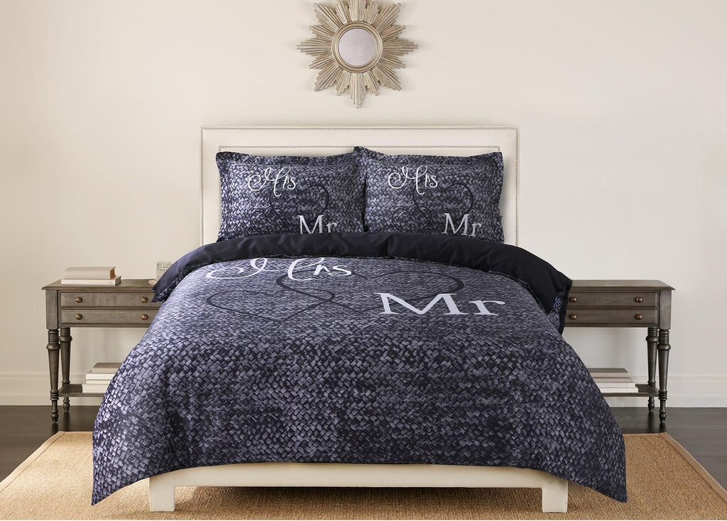 Mr & Mrs Cotton Comforter Set