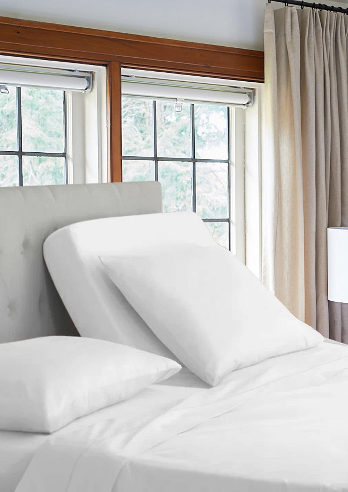 White Premium Rayon From Bamboo Split Sheet Set