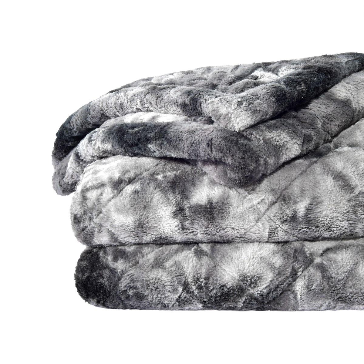 Folded camouflage-patterned Hug Me Faux Weighted Throw Blanket on a white background