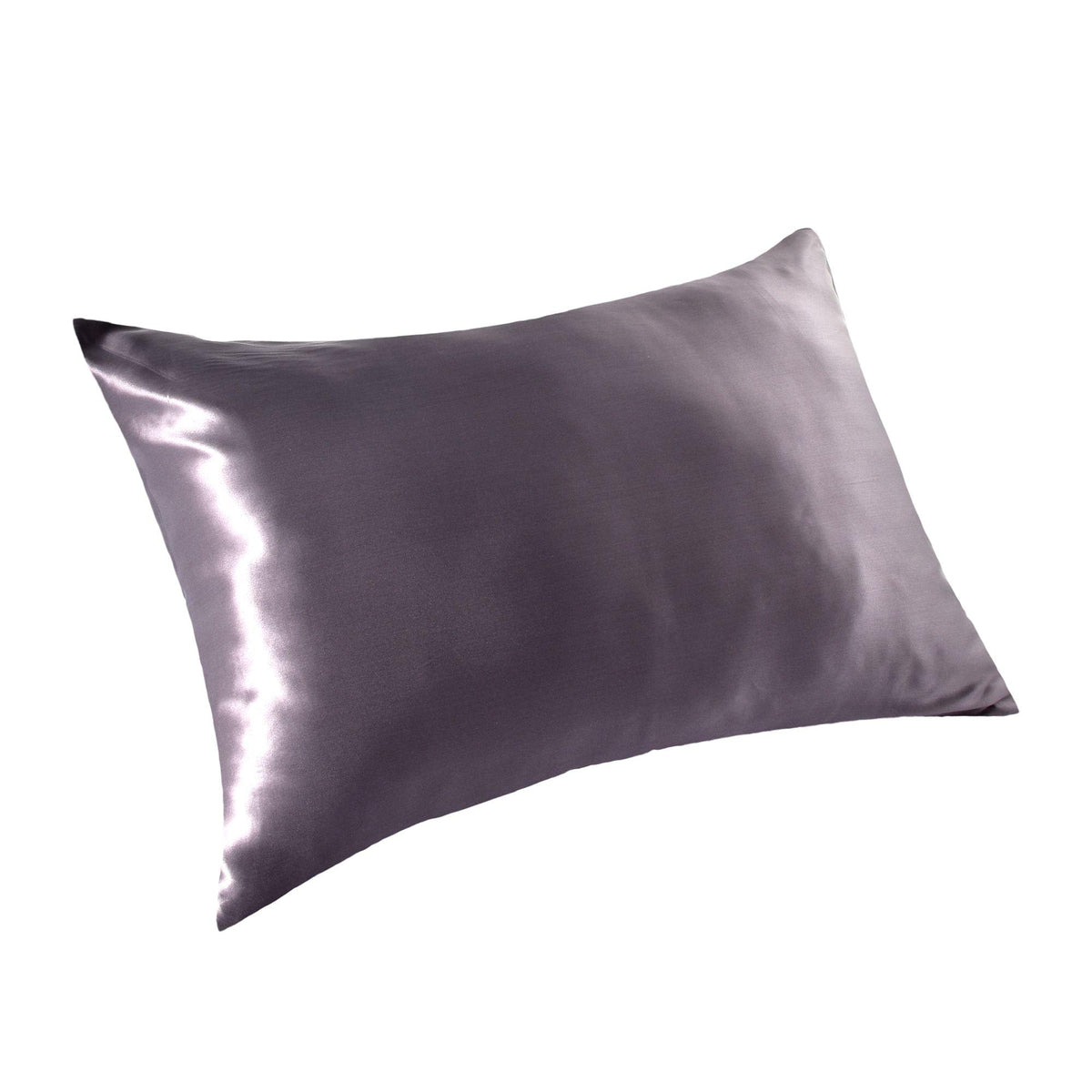 Hug Me Silk Pillowcase in gray on a white background