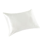 White satin pillow on a white background