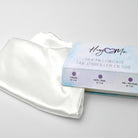 Silk pillowcase with packaging on a white background