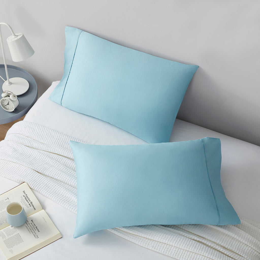 Aquamarine Organic Cotton Pillowcase Pair