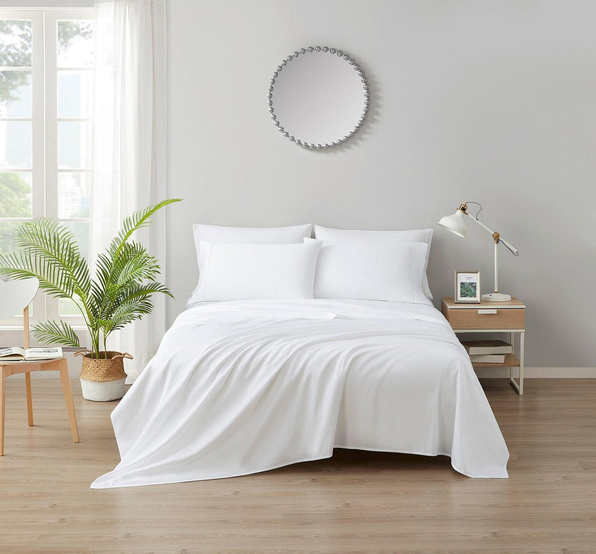 White Organic Cotton Count Sheet Set